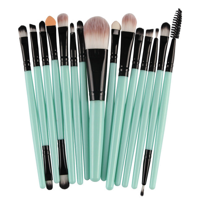 15Pcs Makeup Brushes Set Eye Shadow Foundation Powder Eyeliner Eyelash Lip Make Up Brush Cosmetic Beauty Tool