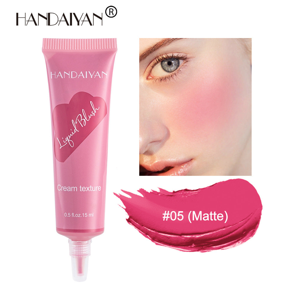 HANDAIYAN Tube Liquid Blush Moisturizing Contouring Brightening Natural Matte Nude Blush