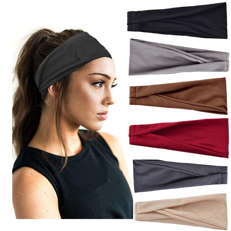 Sports headband women's yoga headband men's running headband sweat absorbing headscarf