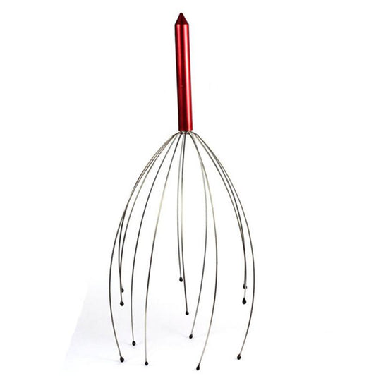 1pc Head Massage Hair Held Scalp Neck Octopus Equipment Stress Release Relax Red Relaxation vibrador massageador