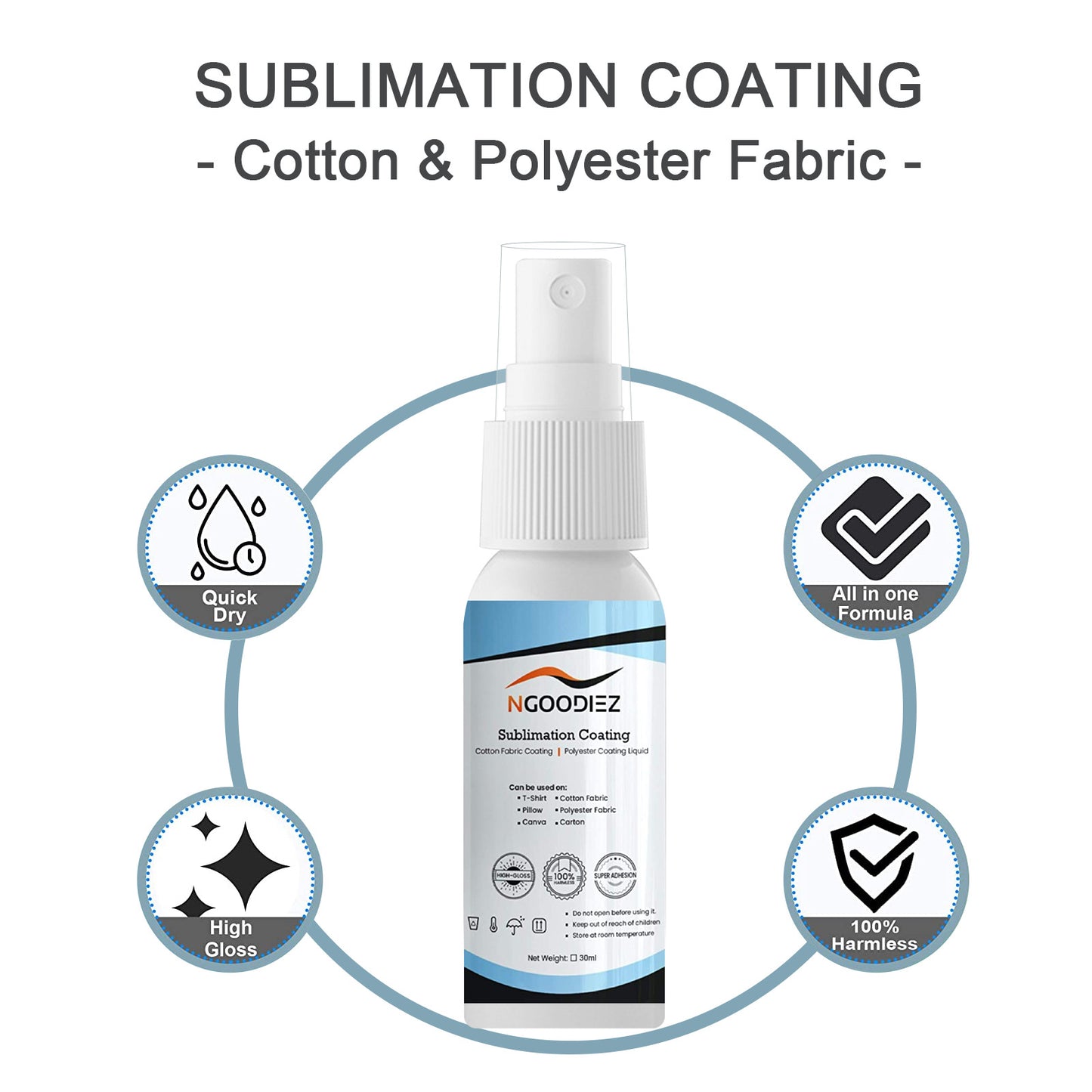 Sublimation Coating Spray Clothing Quick-Drying Spray Heat Transfer Wear-Resistant Anti-Stain