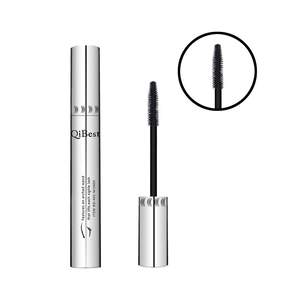 Makeup Qibest Silver Tube Big Eye Mascara Slender Curling Waterproof Not Smudge