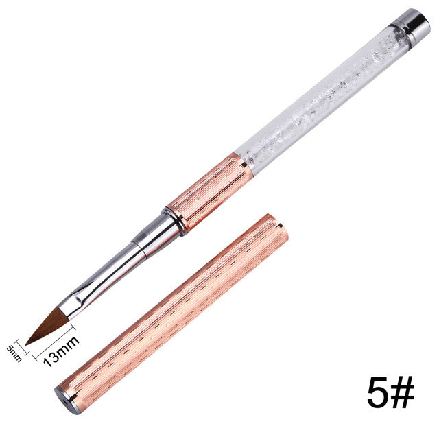 Monja Nail Art Metal Acryl Liquid Powder Carving UV Gel Extension Builder Franse Bloem Streep Schilderij Tekening Liner Brush