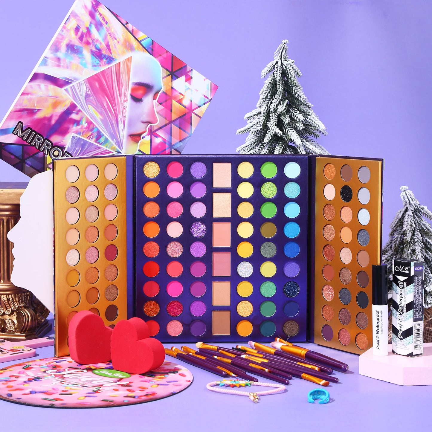 UCANBE 114 color magic eye shadow earth color eye shadow repair blush highlight multi effect makeup