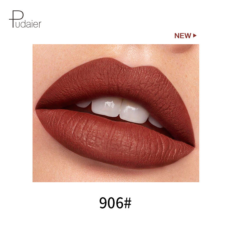 Pudaier 18 Color Mini Capsule Lip Glaze Velvet Fog Color Non-Stick Cup Smooth Matte