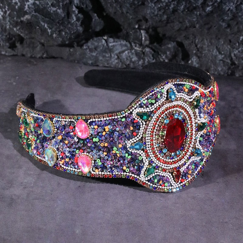 Fashion Baroque Heavy Industries Full Diamond Hair Hoops