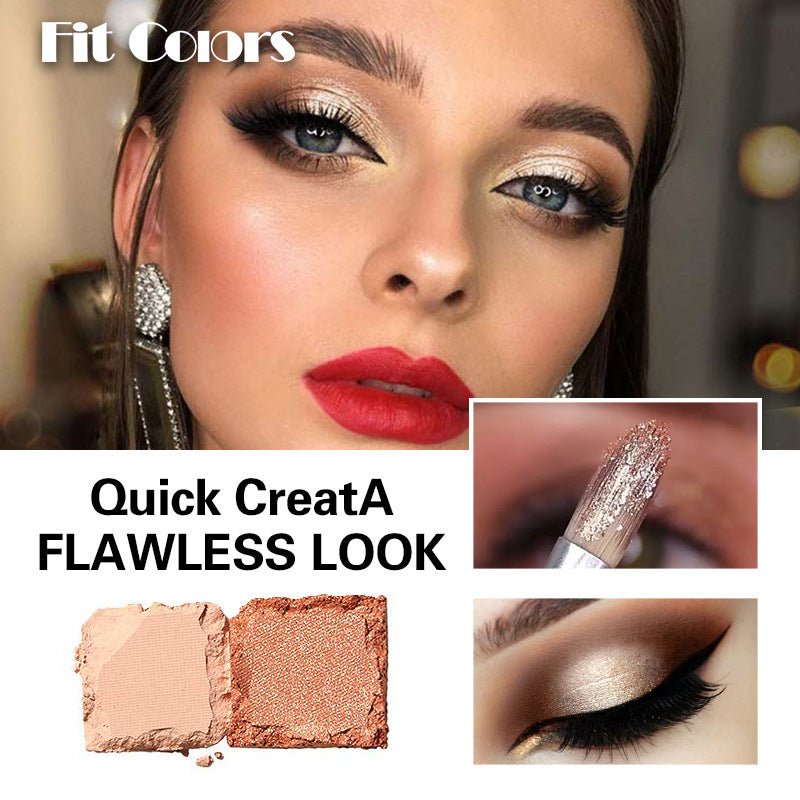 Fit Colors 12-Color Face Comprehensive Makeup Powder Palette Matte Pearlescent Earth Color Blush Eyebrow Powder Eye Shadow