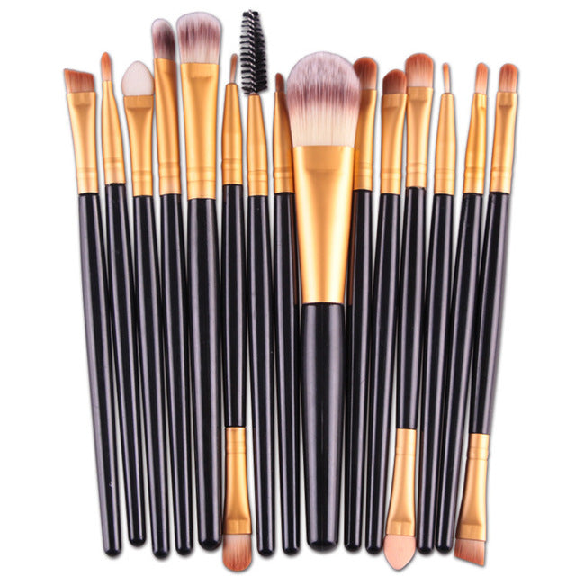 15Pcs Makeup Brushes Set Eye Shadow Foundation Powder Eyeliner Eyelash Lip Make Up Brush Cosmetic Beauty Tool