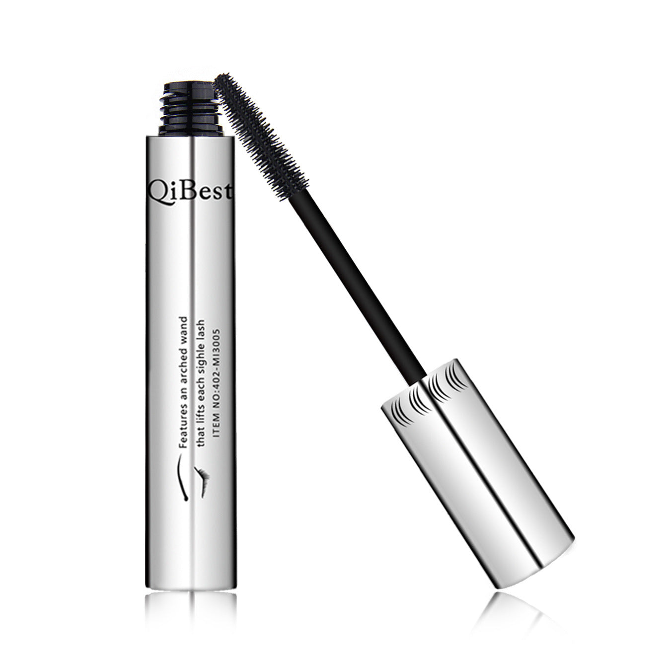 Makeup Qibest Silver Tube Big Eye Mascara Slender Curling Waterproof Not Smudge