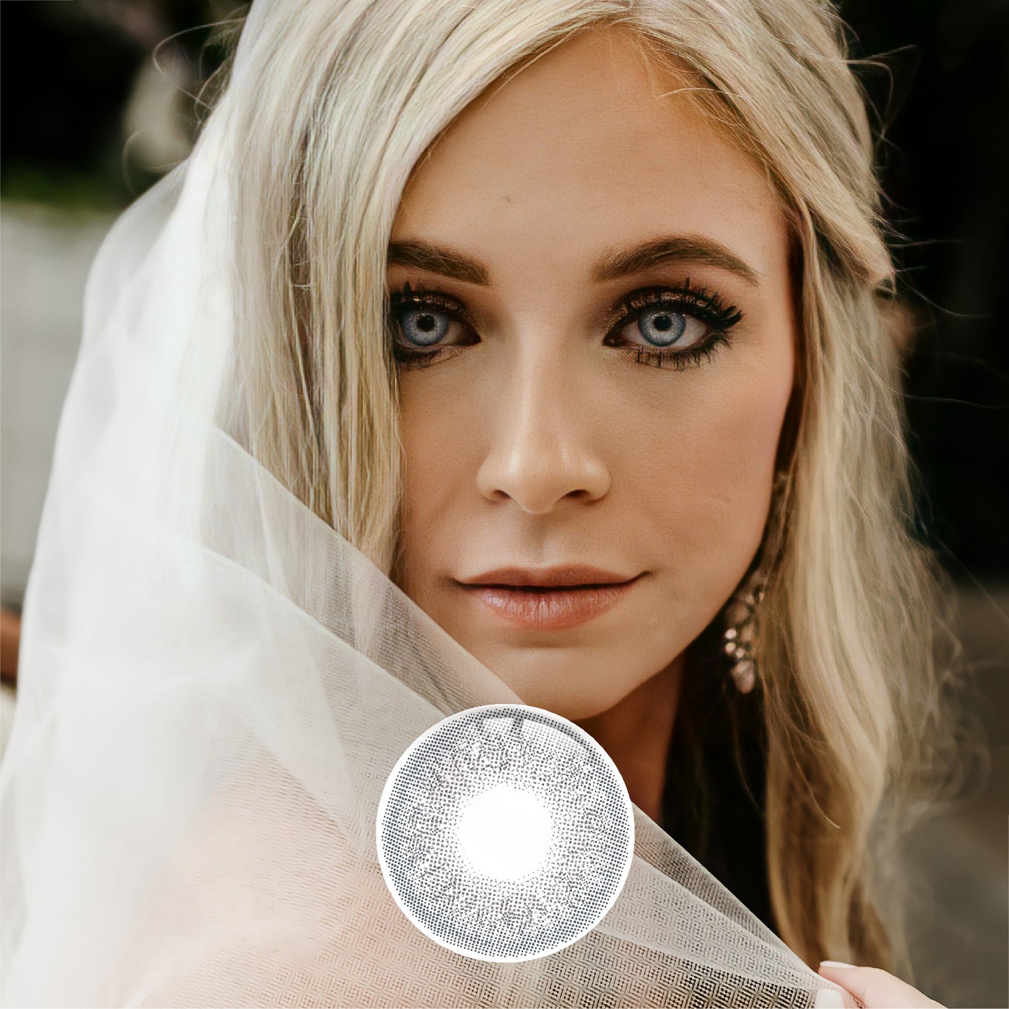 1Pcs FDA Certificate Eyes Beautiful Pupil Colorful Girl Cosplay Contact Lenses GRAY