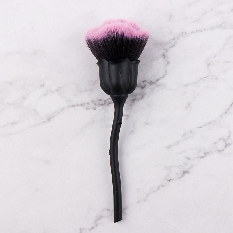 Flower Nail Brush For Manicure Rose Nail Art Brush Nail Accesories Tools Popular Round Small Gel polish Dust Cleaning Brushes