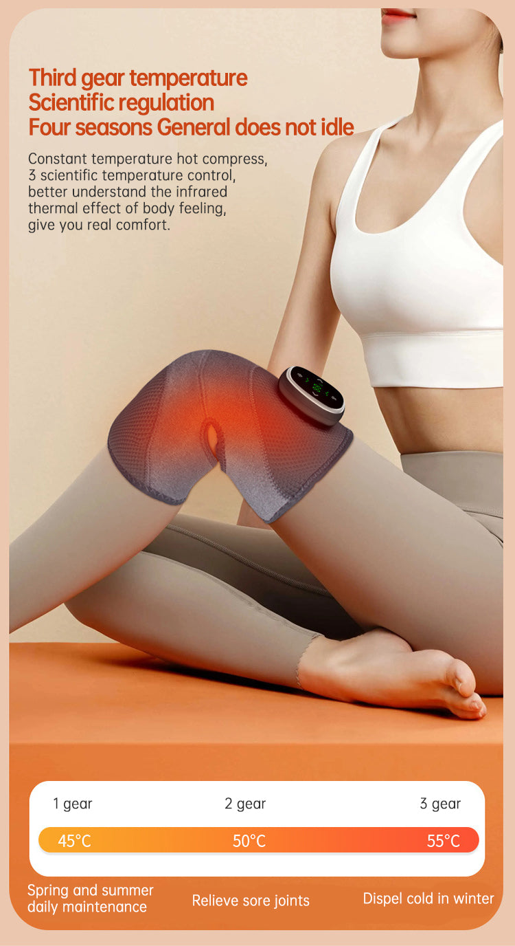 Heated Knee Brace Wrap Pad Dual-use Thermostat Usb Heating Knee Pads For Knee Sprains Strains Arthritis with massage