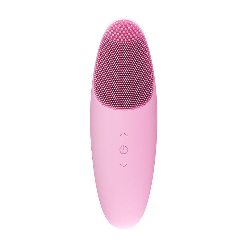Wireless charging temperature sensing silicone facial cleansing facial heating silicone electric smart beauty instrument