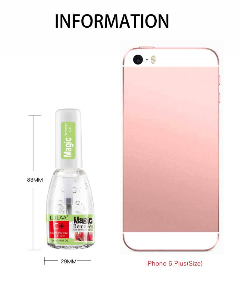 LULAA 15ml Remover Nail Gel Nail Polish Remover Liquid Nail Cleanser Nail Polish Remover Bursting Sticky Manicure Tools