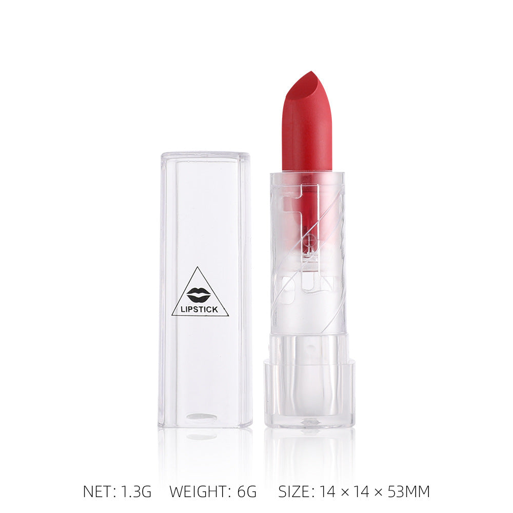 Transparent Shell Lipstick Matte Peach Pink Student Model Plain White Lipstick Sample Lipstick