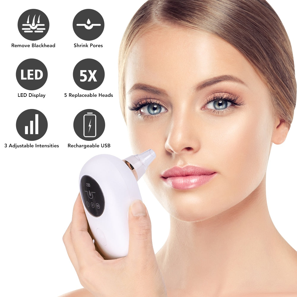 Blackhead Remover Vacuum Pore Cleaner Suction Cleaning Face Care Black Head Cleaner Acne Extractor Diamond Microdermabrasion