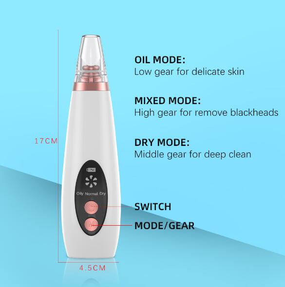 6 in 1 Electric Blackhead Remover Vacuum Acne Extractor Facial Pore CleanserÂ  The rechargeable design is convenient for repeated