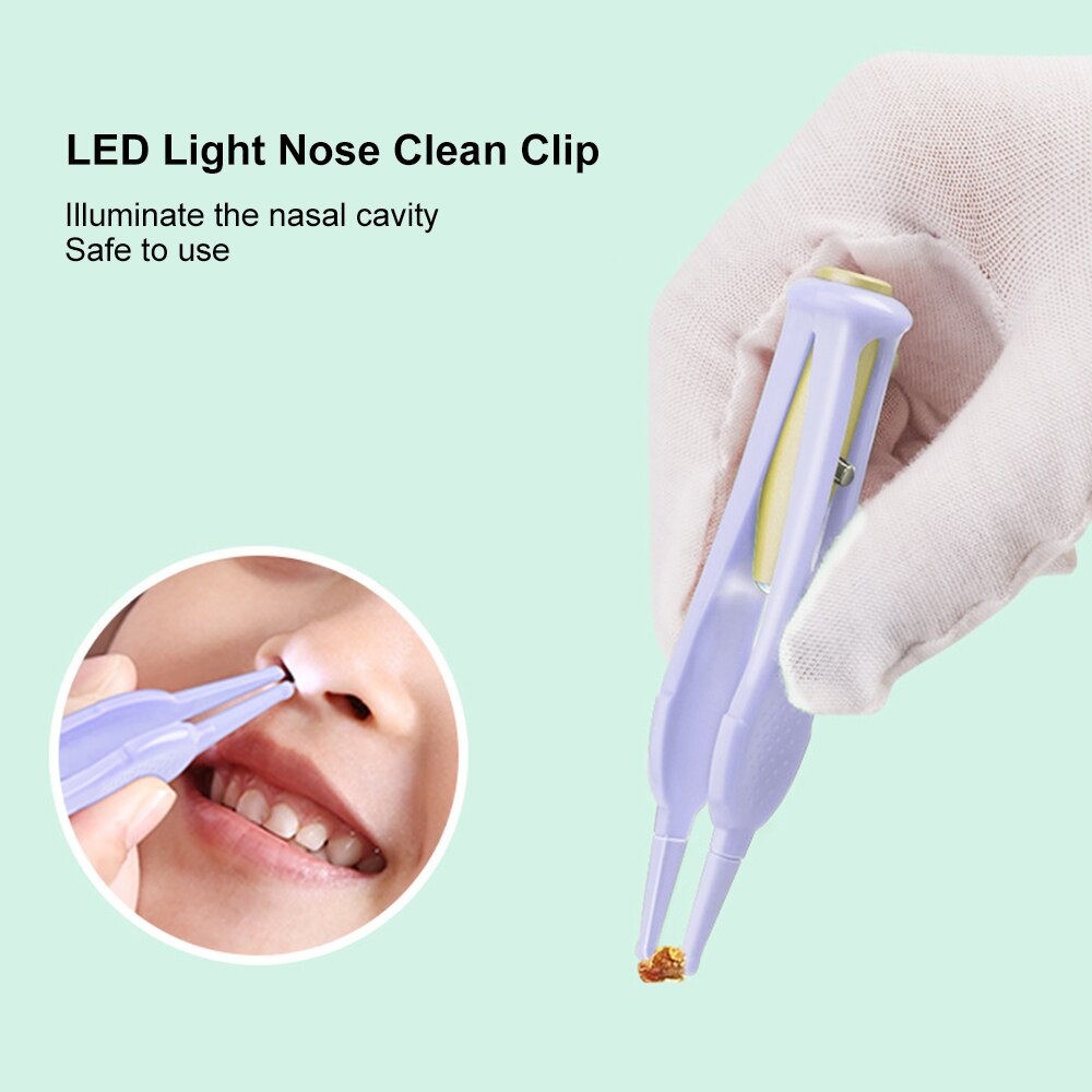 Ear Wax Removal Nose Clean Ear Cleaner Clip Baby Adults Ear Nose Clean Tweezers Remover Set LED Light Ear Pick USB Rechargeable