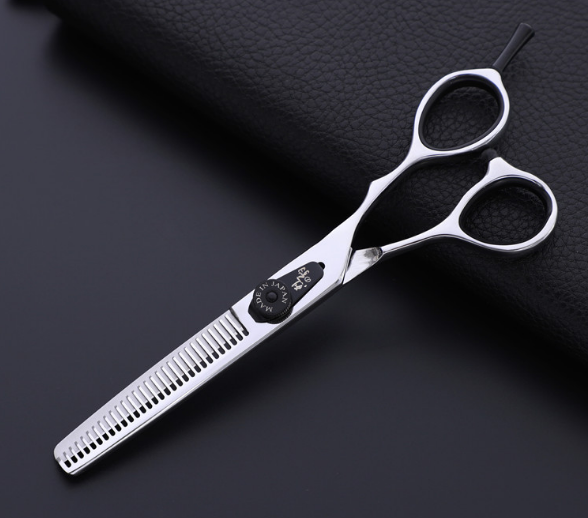 Professional Japan 440c 6 & 5.5 inch rainbow cut hair scissors set cutting shears thinning barber scissor hairdressing scissors