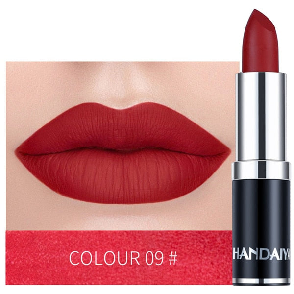 1PC 12 Colors Matte Lipstick Waterproof Long Lasting Sexy Purple Lipstick Pigments Easy to Wear Lip Makeup No Fade Away TSLM2