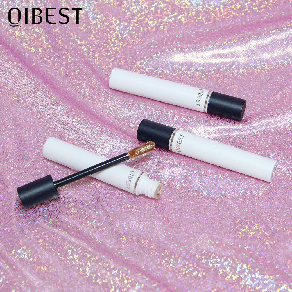 QIBEST Smoke Tube Eye Shadow Set Diamond Pearl Liquid Eye Shadow Shining Bright Eye Shadow Liquid