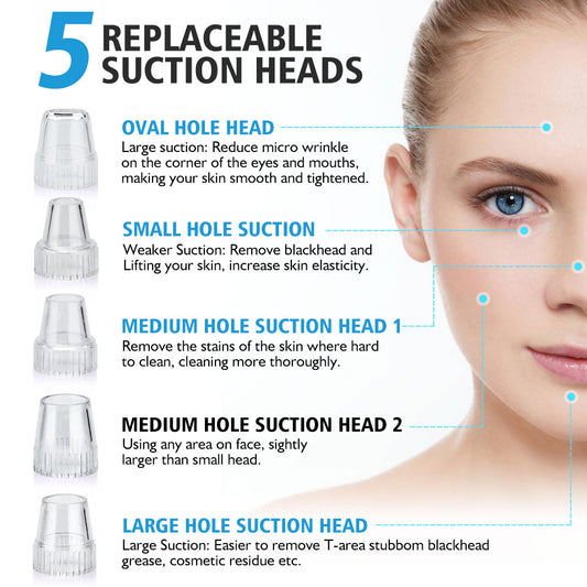 Skin Care Face Deep Pore Acne Pimple Removal Vacuum Suction Facial Diamond Beauty Tool