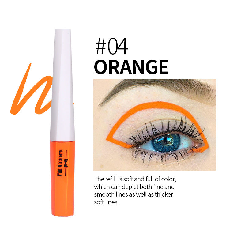 Fit Colors Fluorescent Luminous Color Eyeliner Rainbow Painted Graffiti Waterproof Quick Drying Eyeliner
