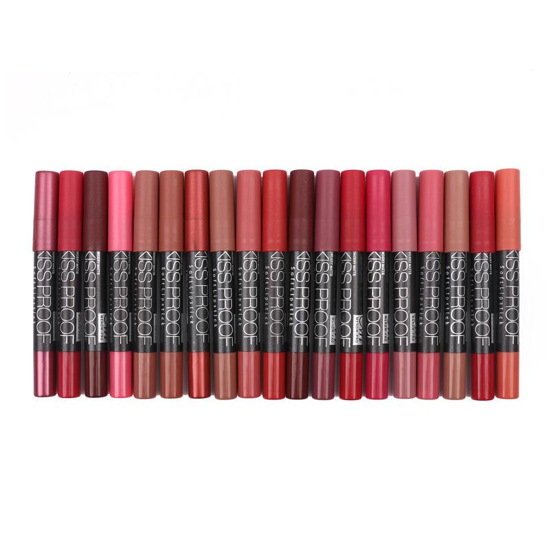 New 19 Colors MENOW KISS PROOF M.n Sexy Beauty Waterproof Lip Pencil Lipstick Lip Gloss Lip Liner