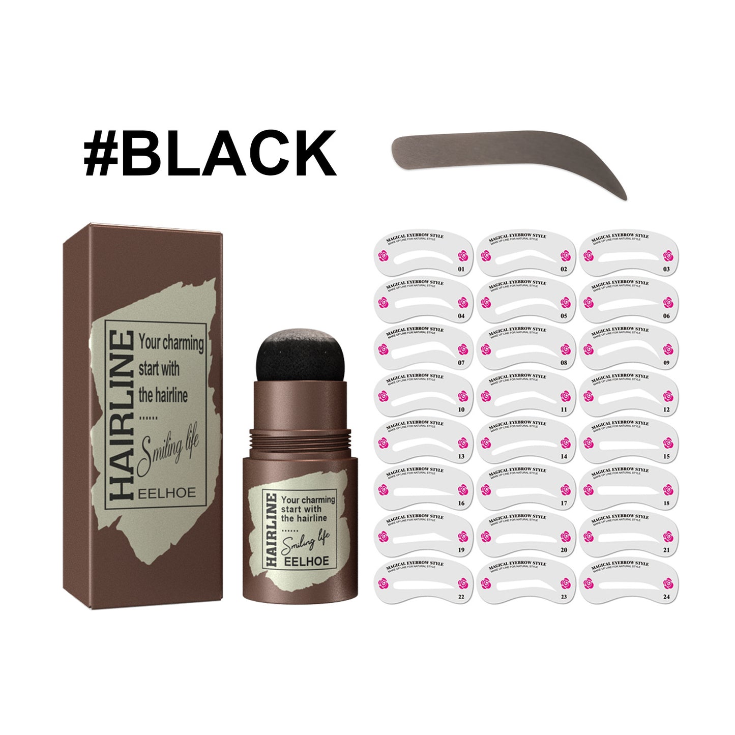One Step Brow Stamp Shaping Kit Hairline Eyebrow Print Eyebrow Patch Repair Hairline Eyebrow Print