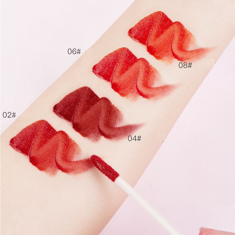 4 Pieces Of Lip Gloss Water Sensitive Mist Face Matte Lipstick Moisturizing Lasting And Easy To Color
