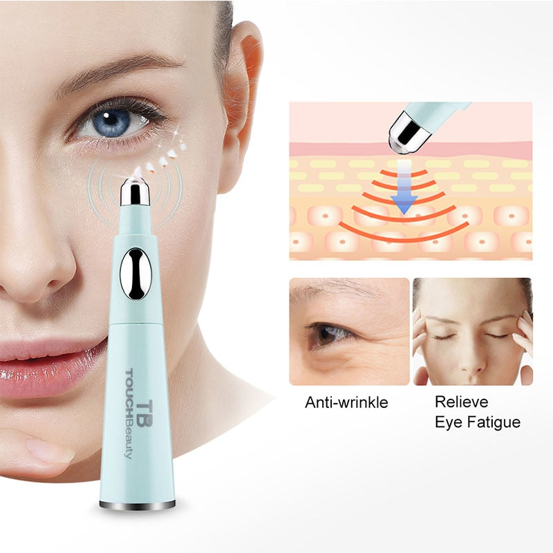 TOUCHBeauty 2 in 1 Sonic Facial Cleanser with Anti-Ageing Wrinkle Eye Massager, removes dark circles and puffiness TB-1581