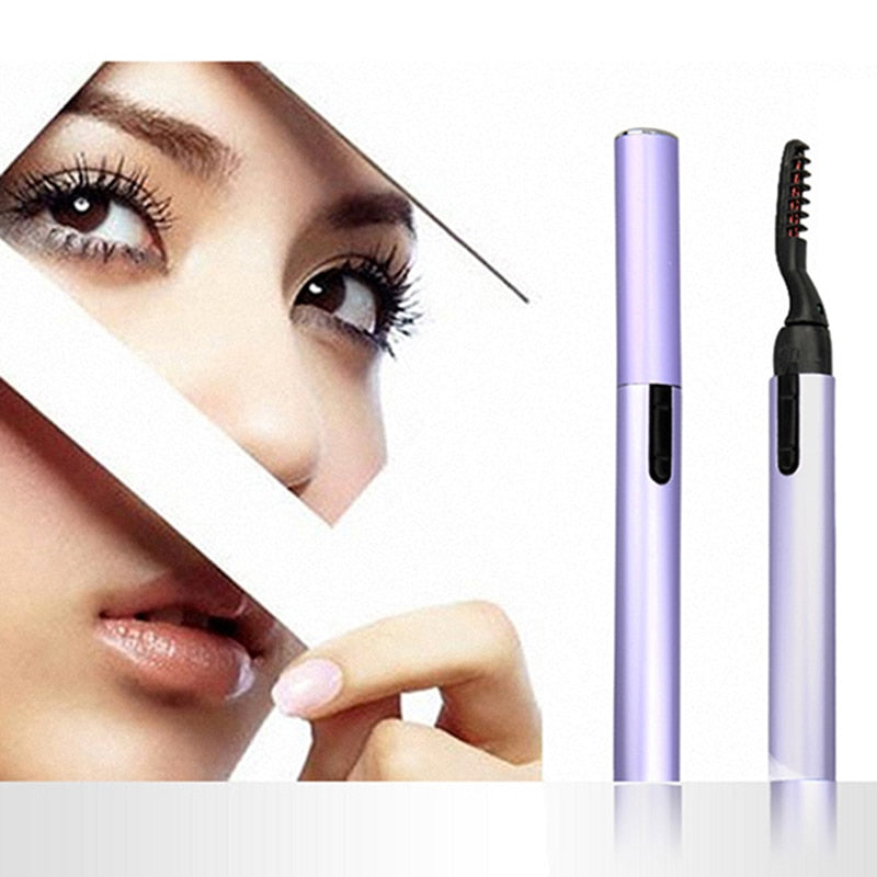 Electric Heated Eyelash Curler Pen Makeup Cosmetic Perfect Big Eyes Remover Clip Eyebrow Eye Lashes Tweezers