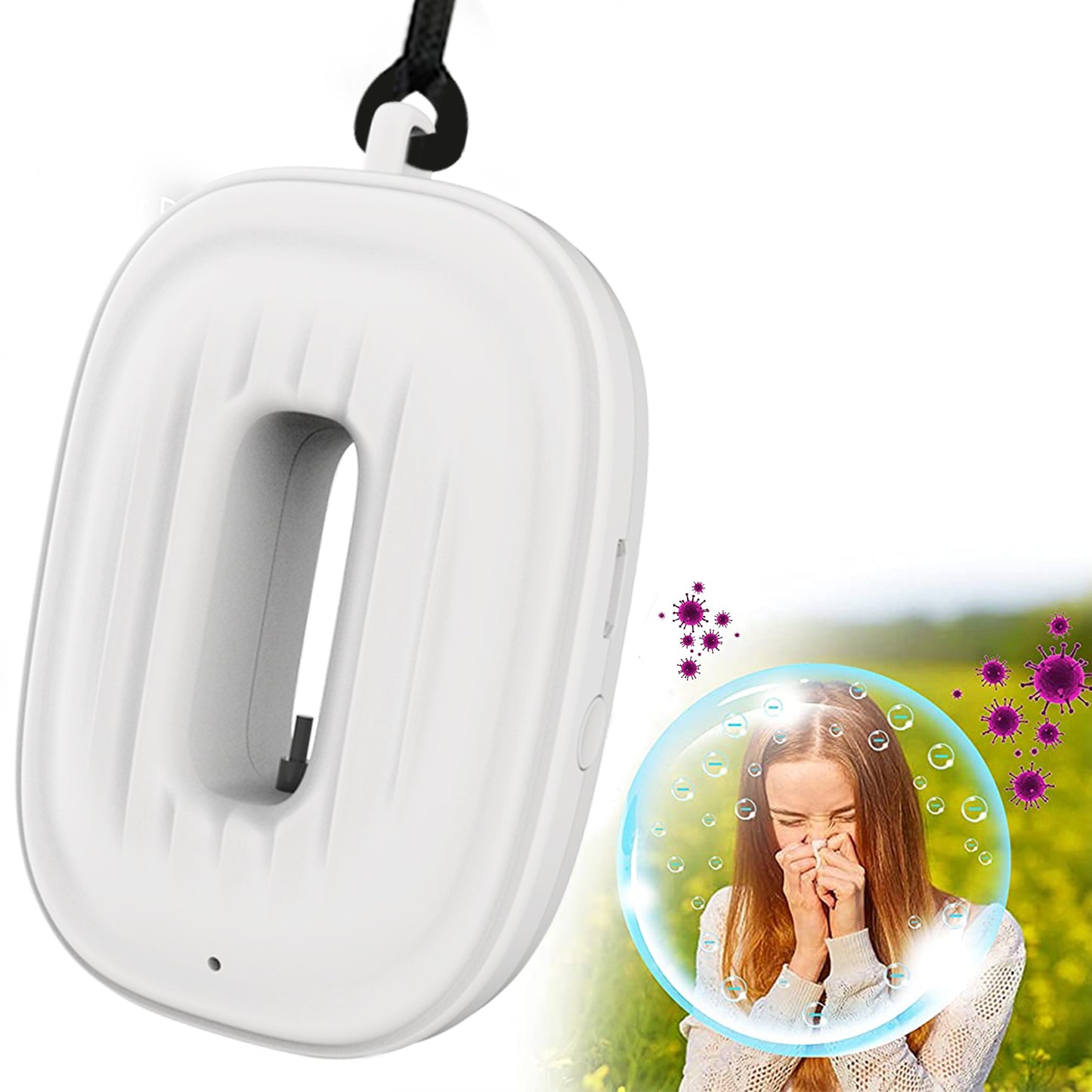 Portable Air Purifier Portable Negative Ion Neck Necklace Small Oxygen Bar Car Purifier