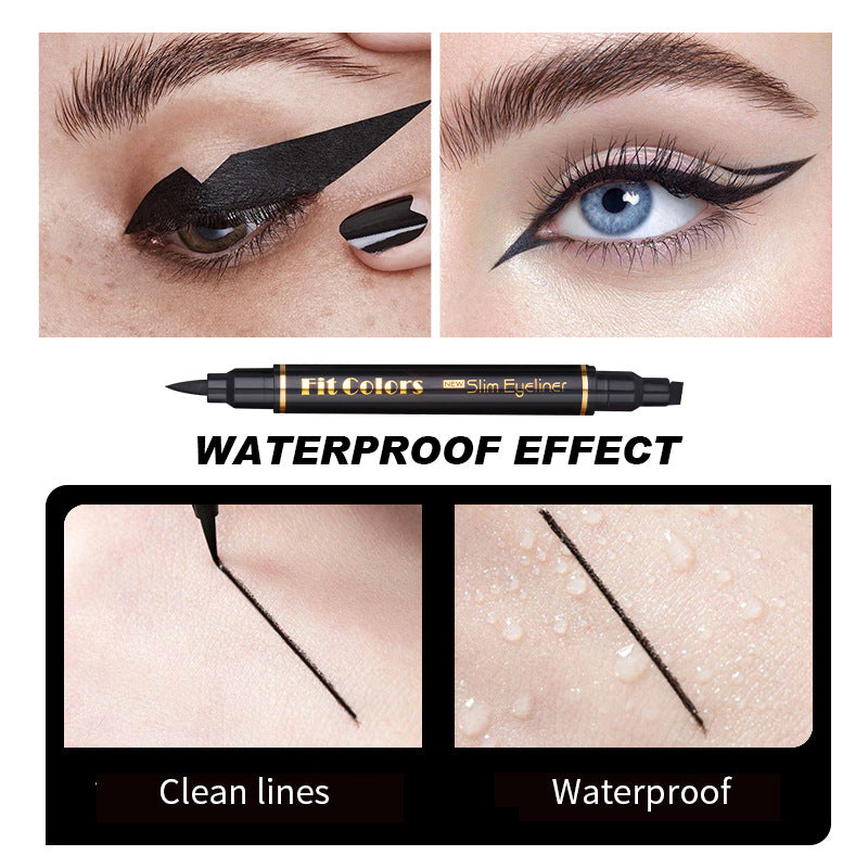 Fit Colors Double Headed Triangle Wing Seal Waterproof, Sweat-Proof And Non Smudged Liquid Eyeliner