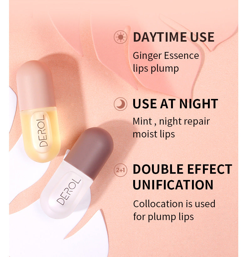 DEROL Ginger Mint Lip Plumper Cross-Border Increase Moisturizing Moisturizing Lip Set Box Lip Plumper