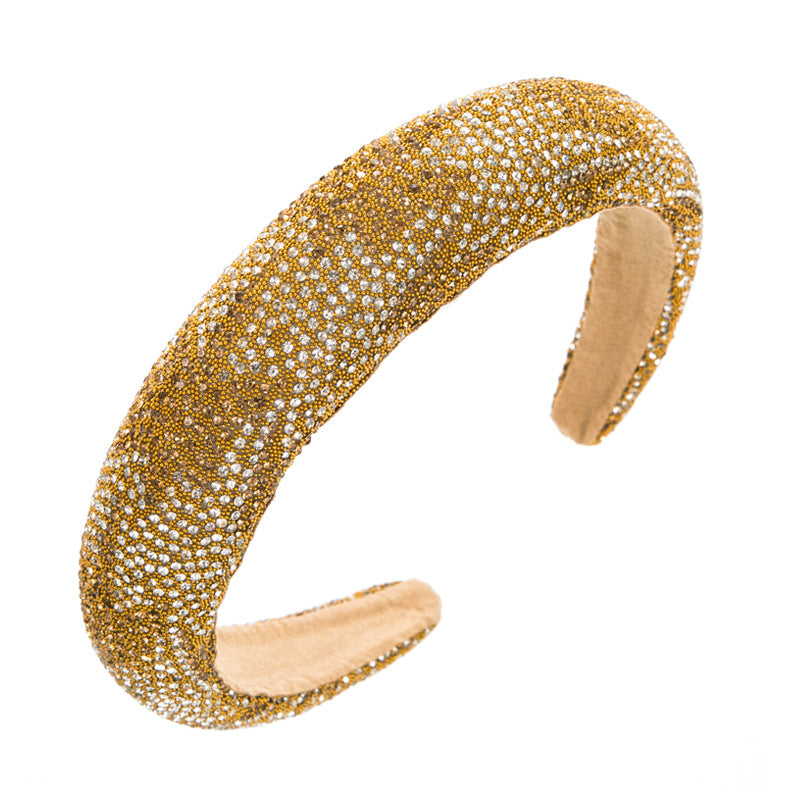 New Light Luxury Rhinestone Headband Ladies Korean Head Jewelry