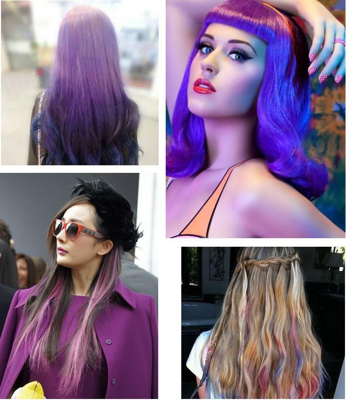 Hair Dying Chalk Temporary Hair Powder Soft Salon Hair Color DIY Salon 4 Colors optional one time use