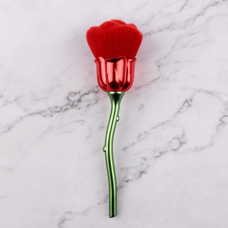 Flower Nail Brush For Manicure Rose Nail Art Brush Nail Accesories Tools Popular Round Small Gel polish Dust Cleaning Brushes