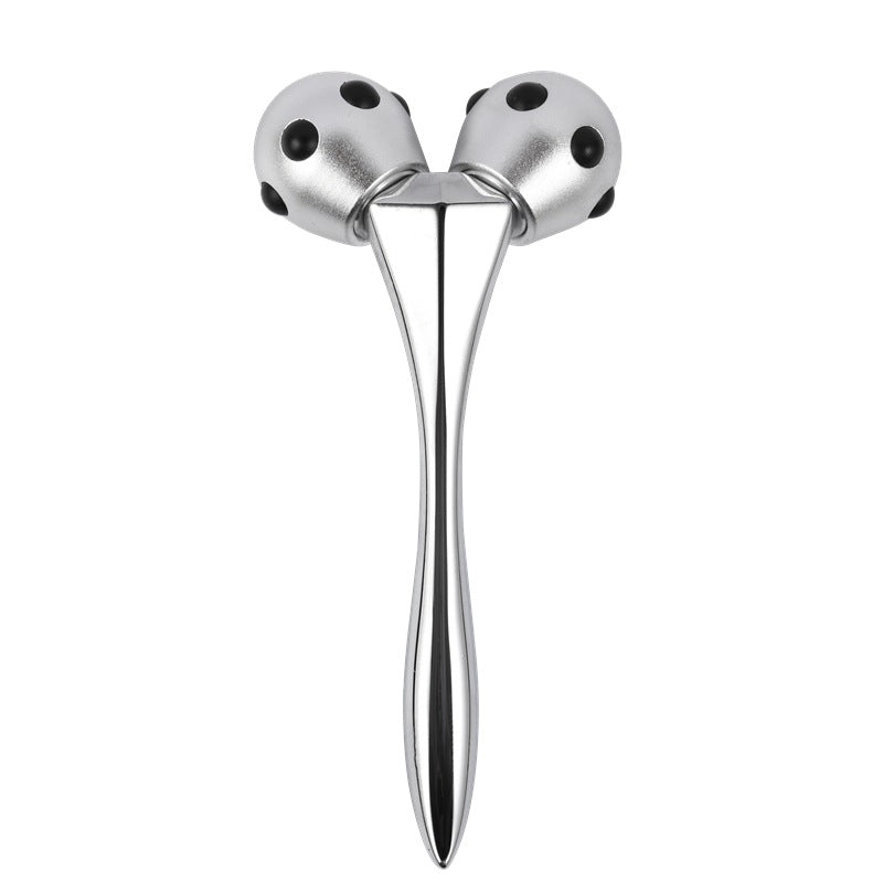 3D Roller Home Facial Lifting Germanium Grain Beauty Stick Aluminum Alloy Negative Ion Roller Facial Massager