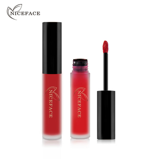 NICEFACE Matte Lip Glaze Does Not Fade And Does Not Stick To Cup Lip Gloss Non-Moisturizing Lipstick Orange