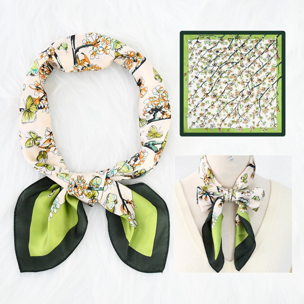 Silk Scarf Women's Sunscreen Beach Imitation Silk Versatile Silk Scarf Neckband