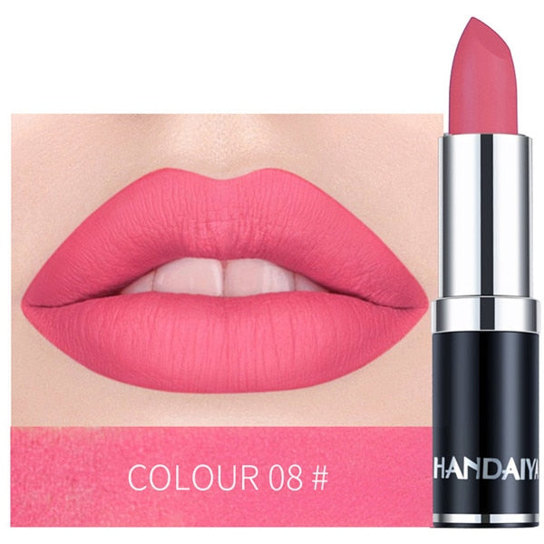 1PC 12 Colors Matte Lipstick Waterproof Long Lasting Sexy Purple Lipstick Pigments Easy to Wear Lip Makeup No Fade Away TSLM2