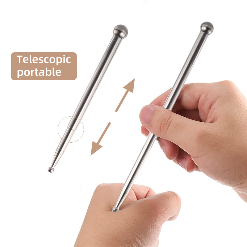 New Facial Acupuncture Stick To Dredge Meridians And Tendons Stainless Steel Telescopic Acupuncture Pen Tool Massage Stick