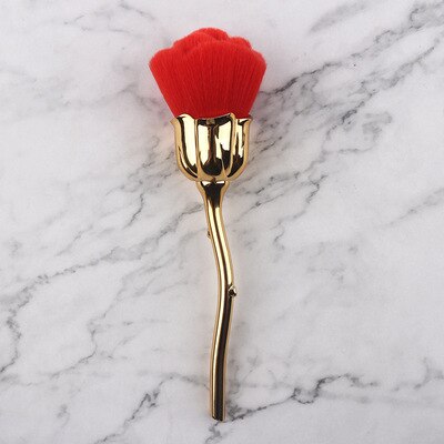 Flower Nail Brush For Manicure Rose Nail Art Brush Nail Accesories Tools Popular Round Small Gel polish Dust Cleaning Brushes