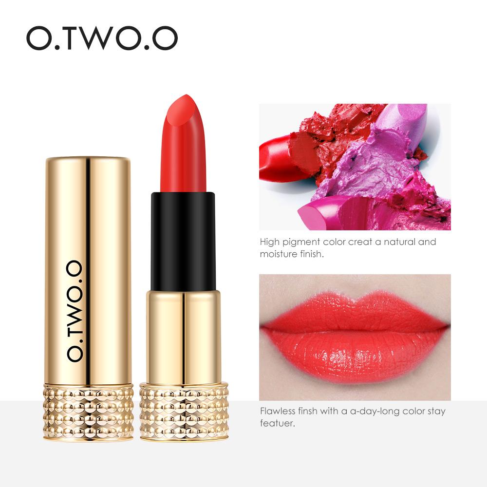 O.TWO.O 12 Colors Lipstick Matte Lipsticker Long-lasting Easy to Wear Waterproof Baby Lip Balm Nude