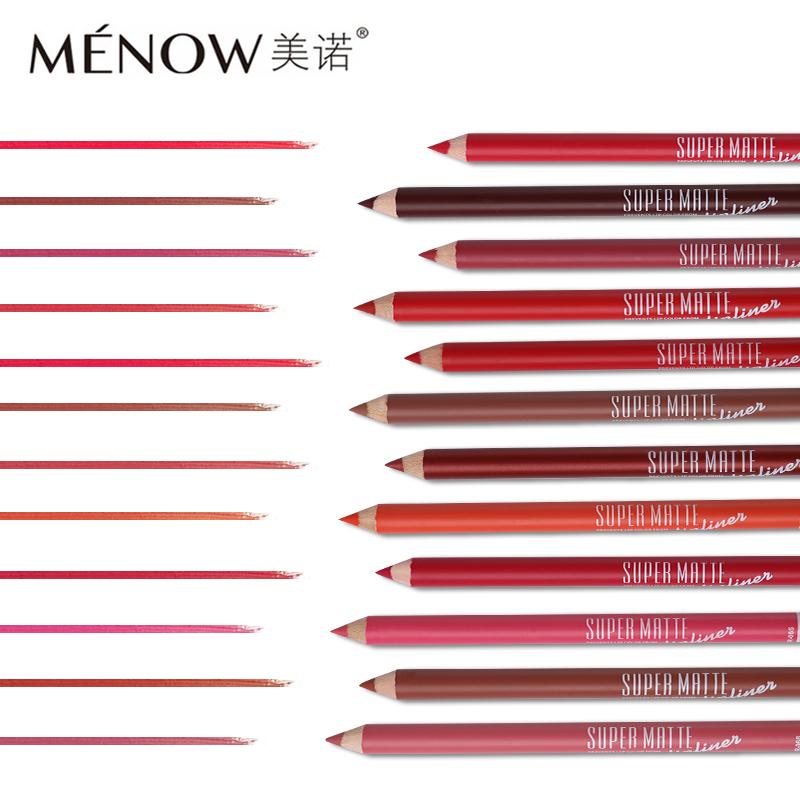 12pcs/box Menow Super Matte Lip Liner Set Lip Makeup Brand Pencils for Lips Lipliner Pen Waterproof