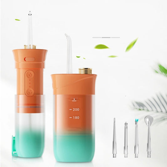 Portable Oral Flusher Mini Water Toothpick Teeth Cleaner Dental Flusher Oral Teeth Cleaner Water Pulse Large-Volume 200ml