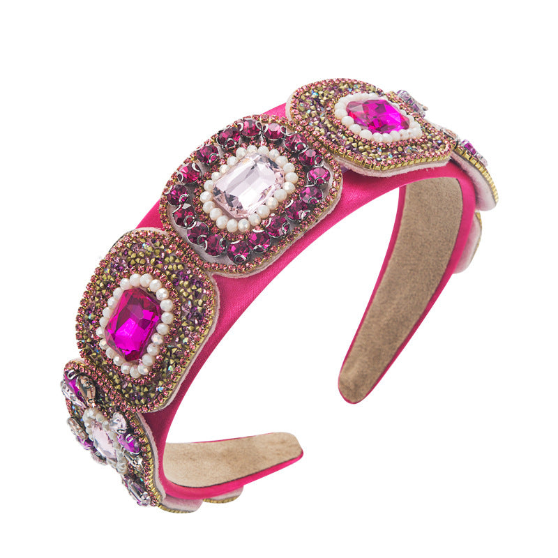 Hair Hoop Fashion New Bright Crystal Baroque Hair Band Hair Cave High Quality Small Fragrance Head Hoop Hair Accessories