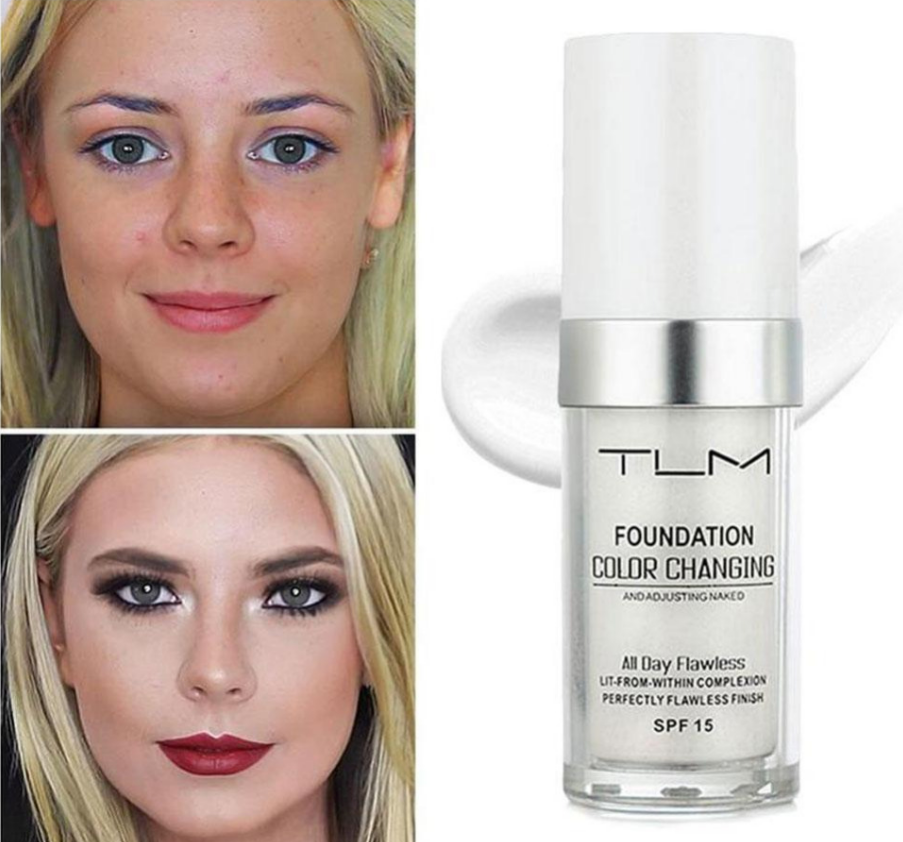 30ml TLM Color Changing Liquid Foundation Makeup Change To Your Skin Tone By Just Blending