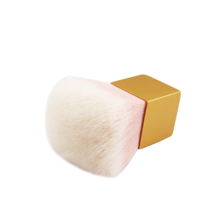 Trucco Pennello Kabuki capelli soffici Pesante Alluminio Metallo Dorato Viso Polvere Prodotti di base Make Up Strumento